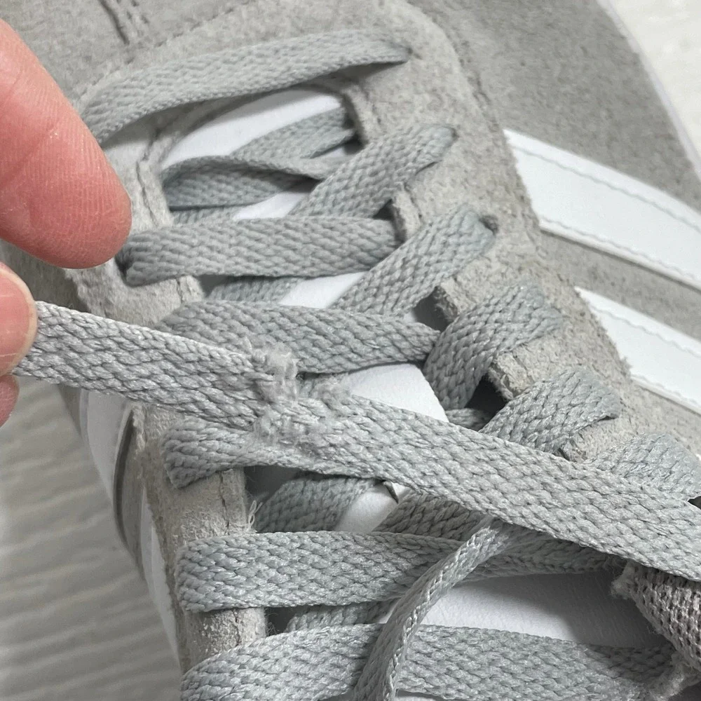 Adidas VL Court 3.0 Grey Suede Low Top‎ Sneakers ID6280 Women's 9.5